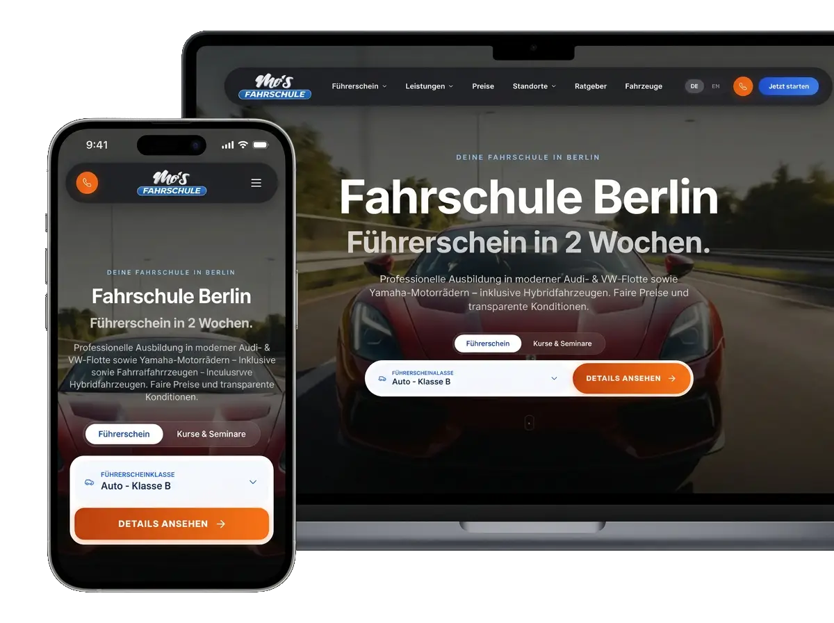 Responsive Mockups auf Desktop und Mobile