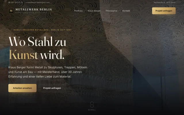 Design-Demo – künstlerischer Metallbau