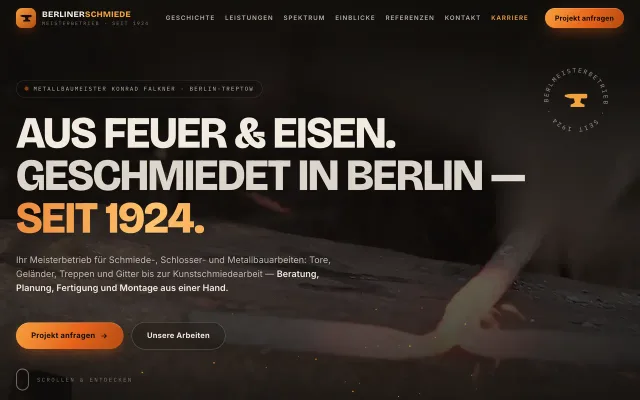 Design-Demo – Schmiede- & Metallbau