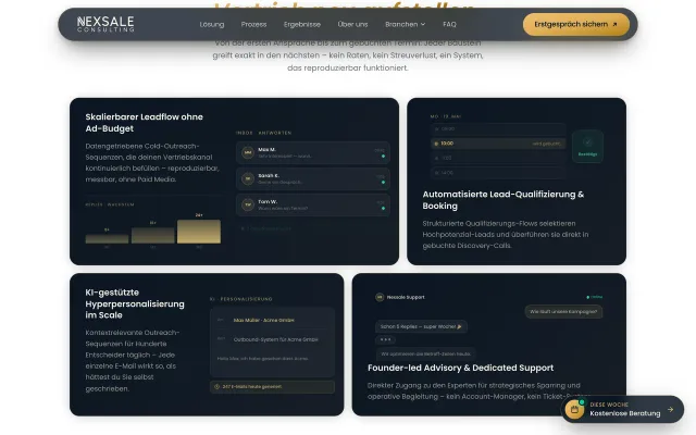 NEXSALE – Leistungs-Sektion