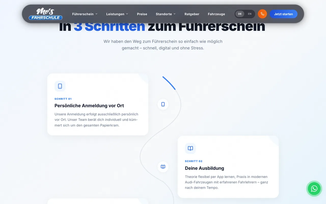 Mo’s Fahrschule Berlin – Website