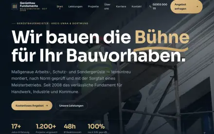Gerüstbau – Design-Entwurf von Webziger